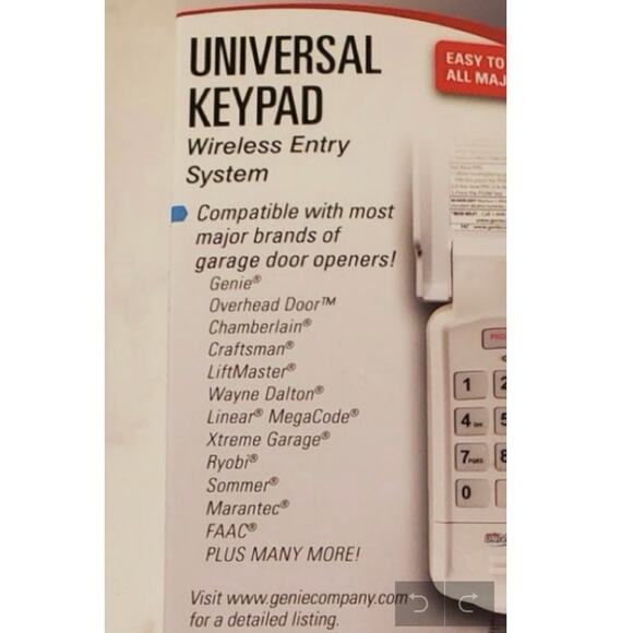 New Genie Universal Series Keypad Garage Door Opener Wireless Entry System - Picture 9 of 9